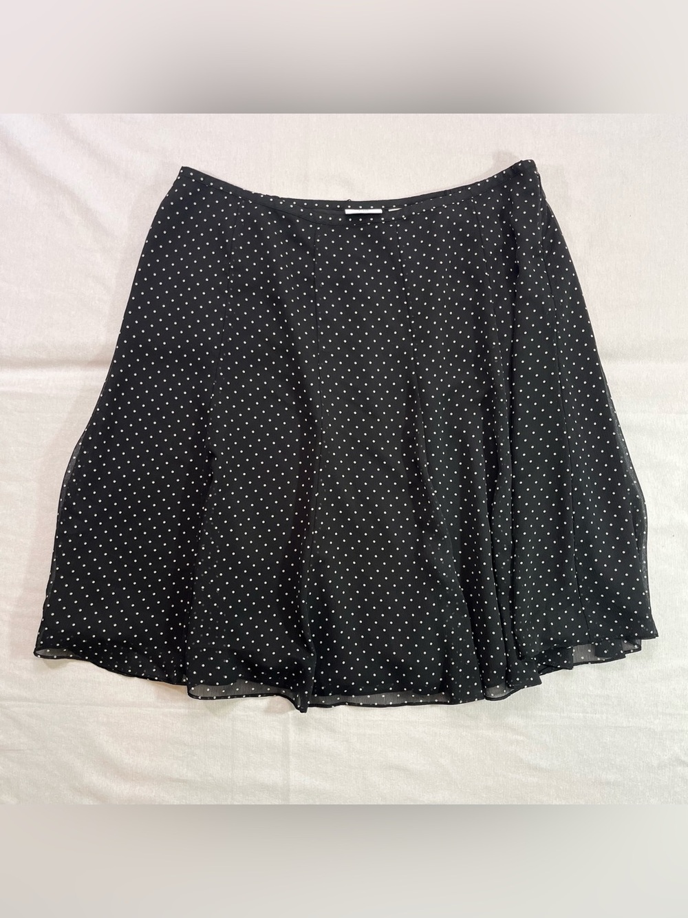 liz & co. Black Skater Skirt with White Polka Dots